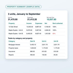 Rental Property Income and Expense Tracker Spreadsheet, Landlord Bookkeeping Template, Rent and Cash Flow Tracker, Excel and Google Sheets image 2