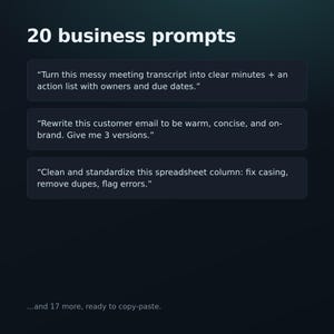 ChatGPT Prompts + AI Automation Toolkit — 20 Business Prompts, No-Code Guide & Google Sheets Scripts (Instant Download) image 3