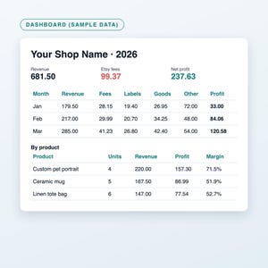 Ensemble de feuilles de calcul pour petites entreprises : comptabilité, inventaire, profit vendeur et modèles de factures pour indépendants, Excel et Google Sheets image 5