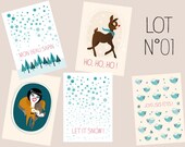 Illustrated Christmas Cards by Mzelle-Fraise / 01