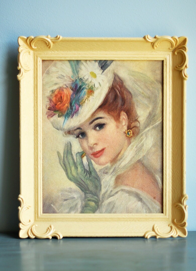1950s Framed Victorian Gibson Girl Print - Etsy