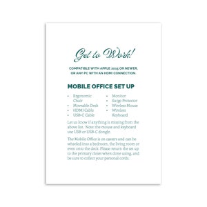 Printed Modern Groovy 5x7 Short-Term Rental AirBnB VBRO Mobile Office Physical Signage