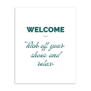Printed Modern Groovy 8x10 Short-Term Rental AirBnB VBRO Welcome Physical Signage