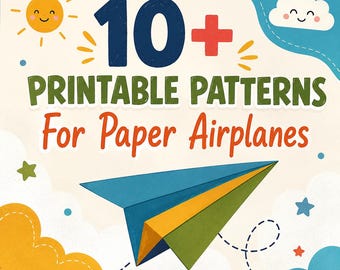 Printbare sjablonen voor papieren vliegtuigjes | Vouwpatronen en instructies (PDF)