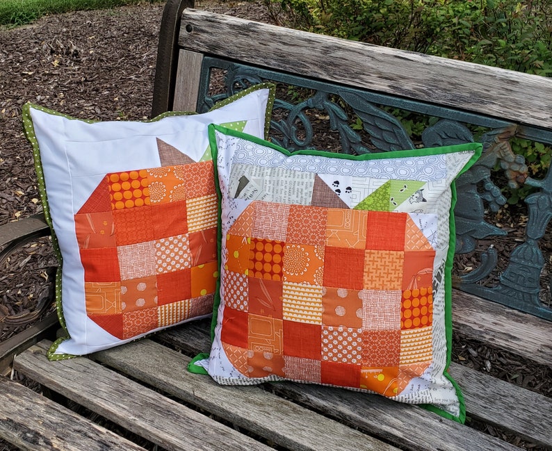 Fall Pumpkin Pillow Cover PDF Pattern image 1