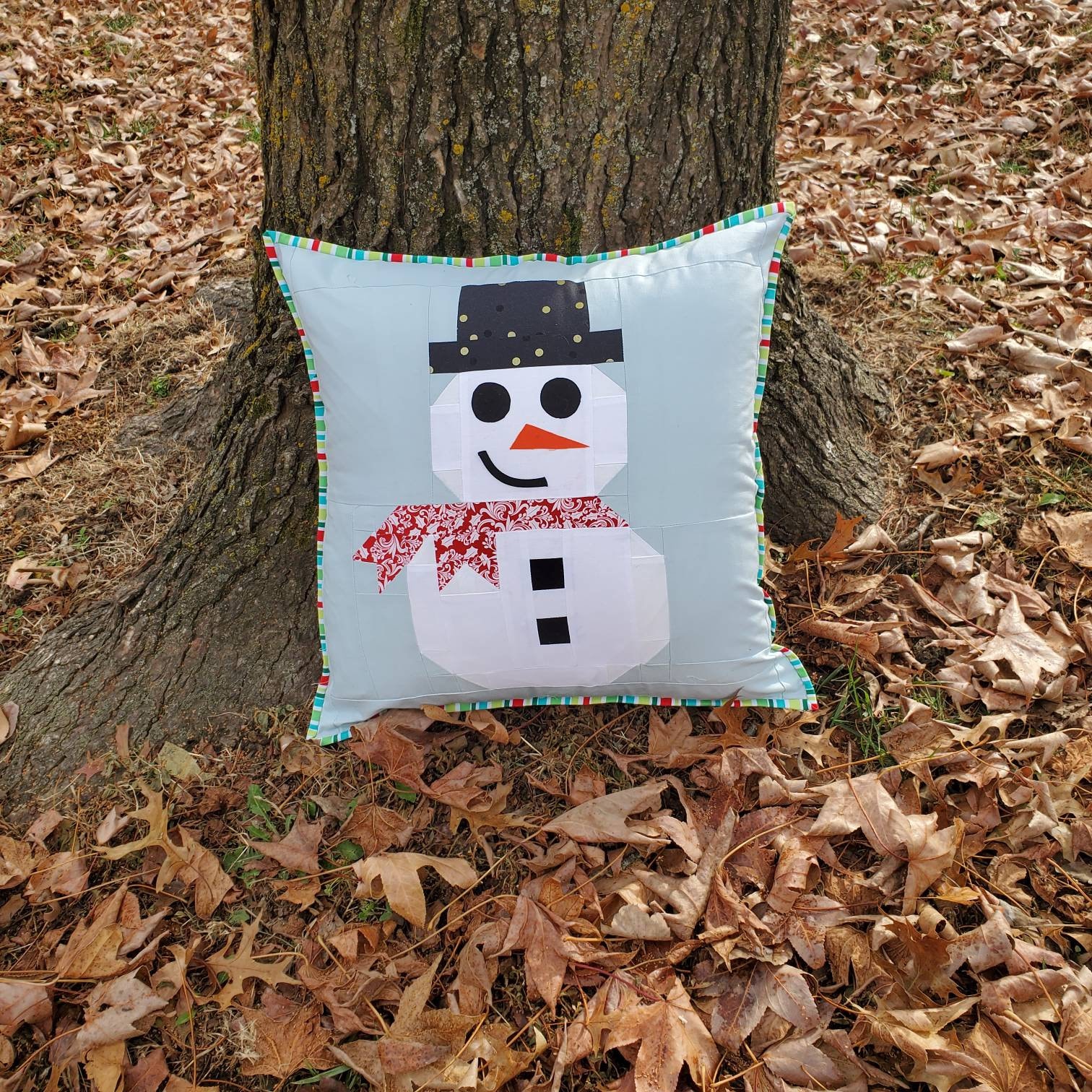 Snowman Pillow Cover PDF Pattern Etsy