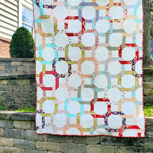 Scrappy Twists & Turns Quilt Pattern | Fat Quarter Friendly | Modern | Beginner-Friendly | Featured in Quilty Magazine | Instant Download