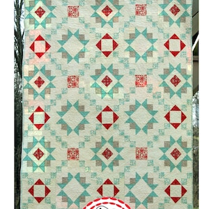 PDF-patroon quiltster gekruist – Modern Ohio Star & Irish Chain Design – Fat Quarter-vriendelijk quiltpatroon van Four Robbins