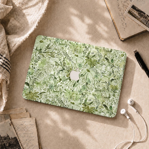 Green Botanical Custom Macbook Case for Macbook Air 15/13inch, Macbook Pro16/15/14/13 M5 M4, Hard Laptop Case, Retina15/13, MackBook Neo A18