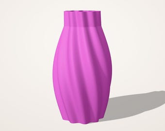 Vase ondulé torsadé de 19 cm, vase pour fleurs séchées, décoration colorée