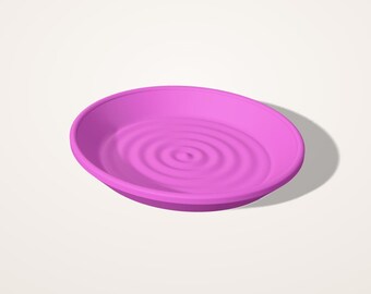Vide-poche design ondes imprimé 3D - coupelle clés bijoux, plateau déco entrée