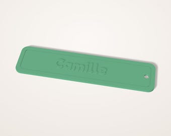 Marque-page personnalisé prénom imprimé 3D - cadeau lecteur, maîtresse, rentrée