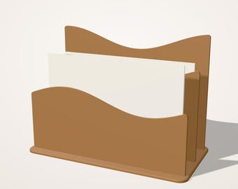 Trieur de courrier design imprimé 3D - porte-lettres bureau, organiseur factures vague