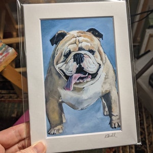 English Bulldog Art Print, English Bulldog Decor, English Bulldog Gift