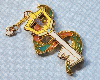 Stained Glass Kingdom Hearts Kingdom Key Enamel Pin