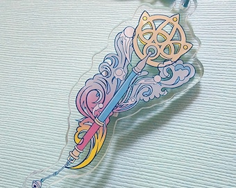 Final Fantasy X Yuna's Staff Acrylic Keychain