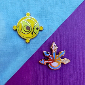 Hades Greek God Boons - Athena and Chaos Hard Enamel Pins