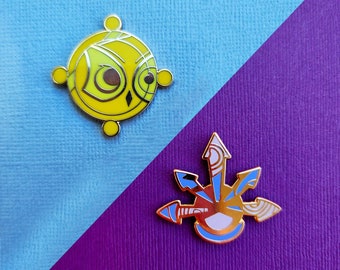 Hades Greek God Boons - Athena and Chaos Hard Enamel Pins