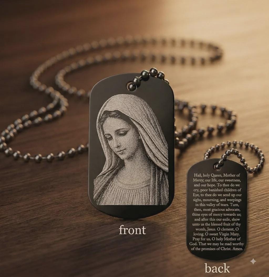 Virgin Mary Dog Tag - Etsy