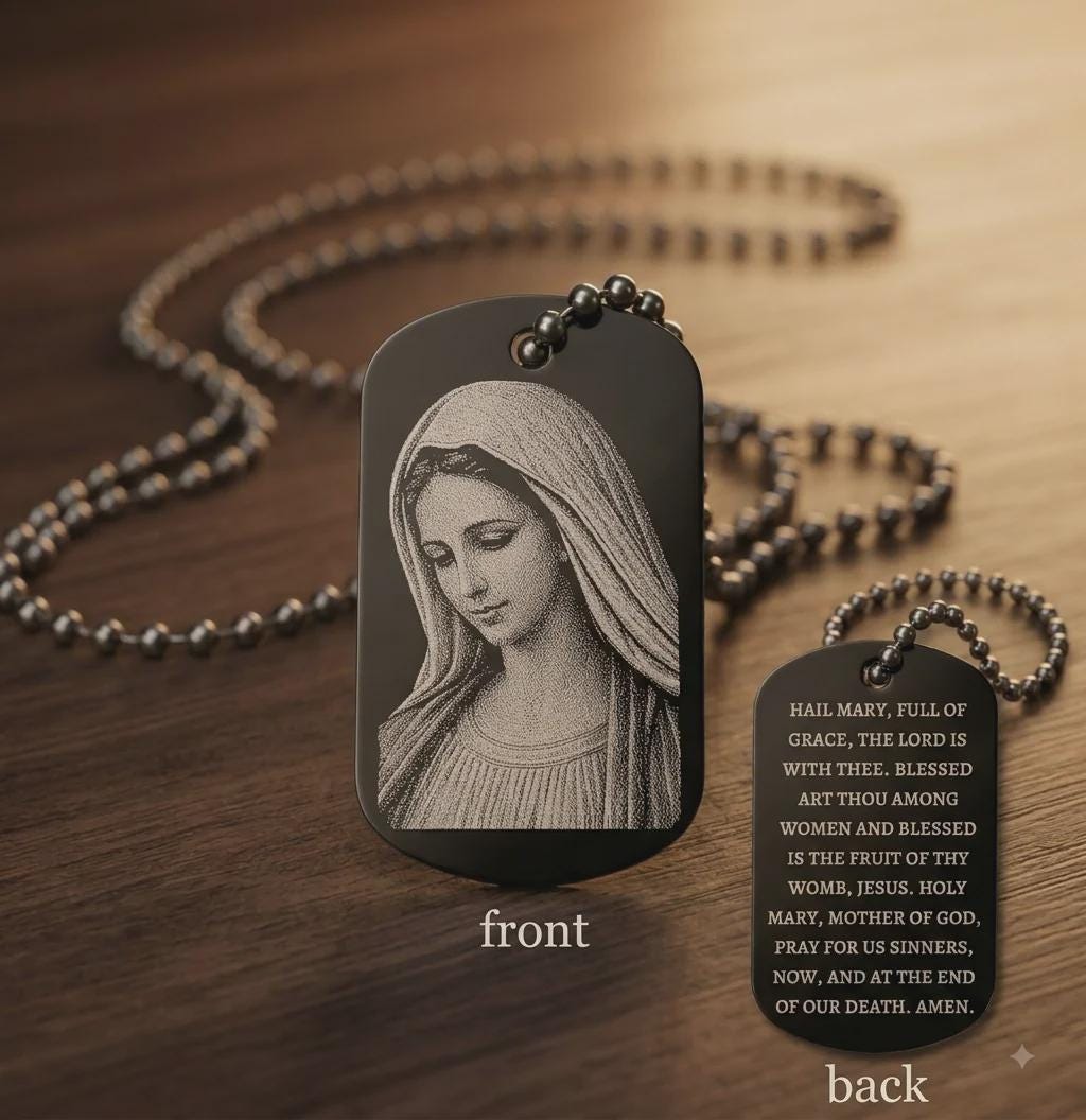 Virgin Mary Dog Tag - Etsy