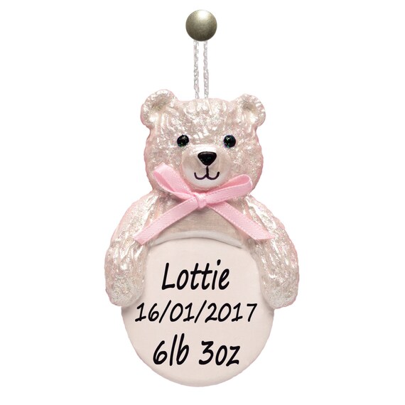 personalised pink teddy bear