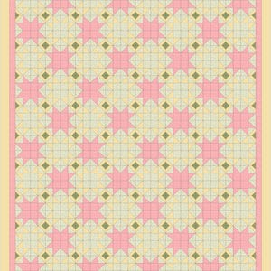 BB's Bliss Queen-Size-Quiltmuster mit Bonusanleitung für 16 Halbquadratdreiecke