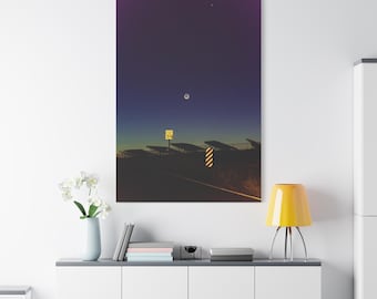 Moonlit Highway Leinwand