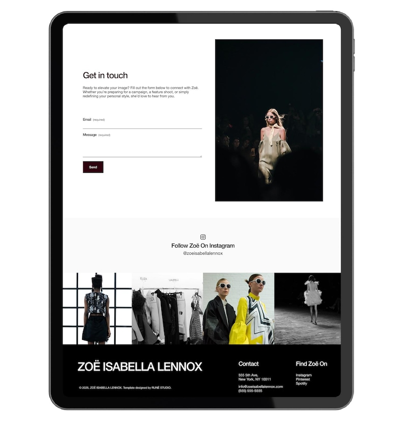 Squarespace Website Template for Creatives, Models, Stylists - Etsy UK