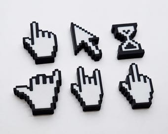 Retro Computer Cursor Magnets (3-pack) | 3D Printed | 100% Supports Animal Sanctuary