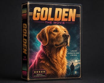 Custom Dog VHS Cover Poster - Retro Movie Style Pet Portrait, Personalized Digital Print, Funny Dog Gift