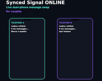 Synced Signal for Couples | Live Dual Phone Message Swap