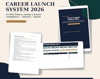 ATS Resume Bundle Bilingual CV Templates, Cover Letters and Excel Job Tracker - English and Italian Word Templates, Instant Downlo