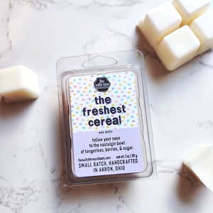 the freshest cereal wax melts - fruity cereal wax melts - fruit loops - froot loops fragrance - forgetting sarah marshall inspired