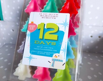 12 days wax melt advent calender - 12 unique christmas and winter scents