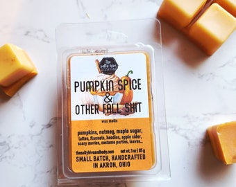 pumpkin spice and other fall shit wax melts - pumpkin spice wax melts - funny pumpkin, pumpkin candle, fall shit candle, funny fall