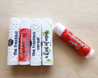 flavored lip balm - multiple flavors available - all natural - best sellers