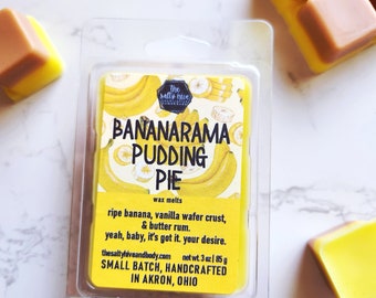 bananarama pudding pie wax melts- nostalgic 80s inspired scent - banana pudding