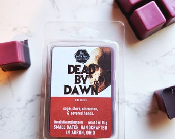 dead by dawn wax melts - evil dead - ash williams - horror movie candle - horror gift