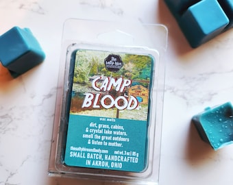 camp blood wax melts - horror wax melts - friday the 13th melts - camp crystal lake