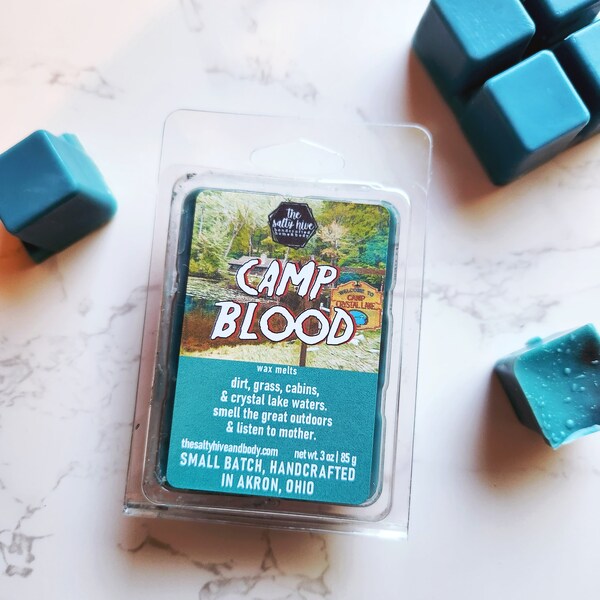 camp blood wax melts - horror wax melts - friday the 13th melts - camp crystal lake