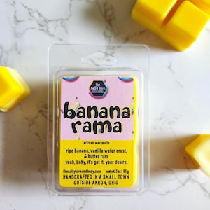 bananarama pudding pie wax melts- nostalgic 80s inspired scent - banana pudding