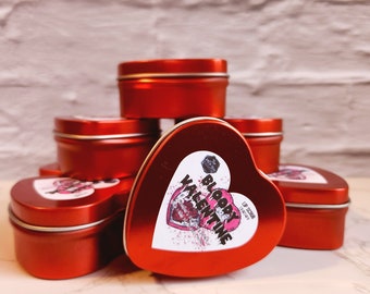 bloody valentine lip scrub & lip balm gift set - valentine horror gift - valloween gift