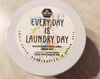 every day is laundry day candle