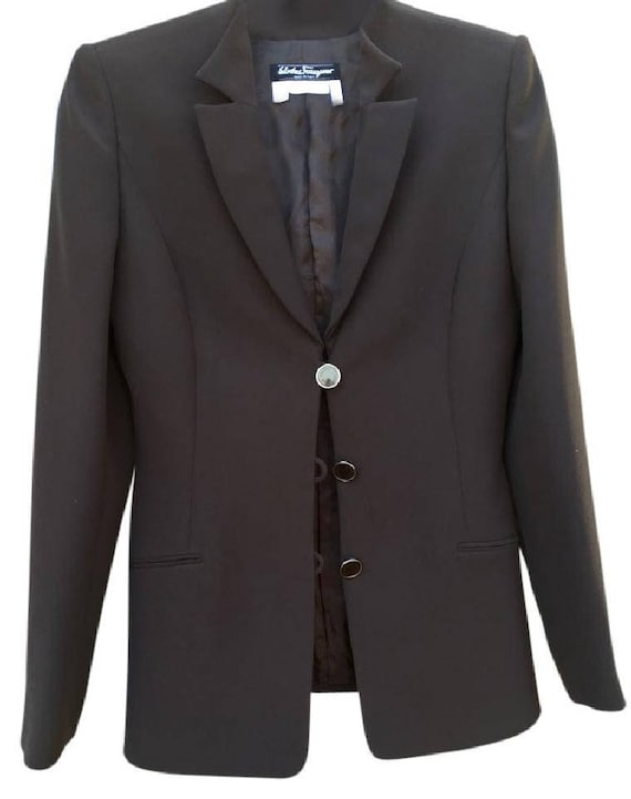 SALVATORE Ferragamo Dark Brown Women's Blazer Jack