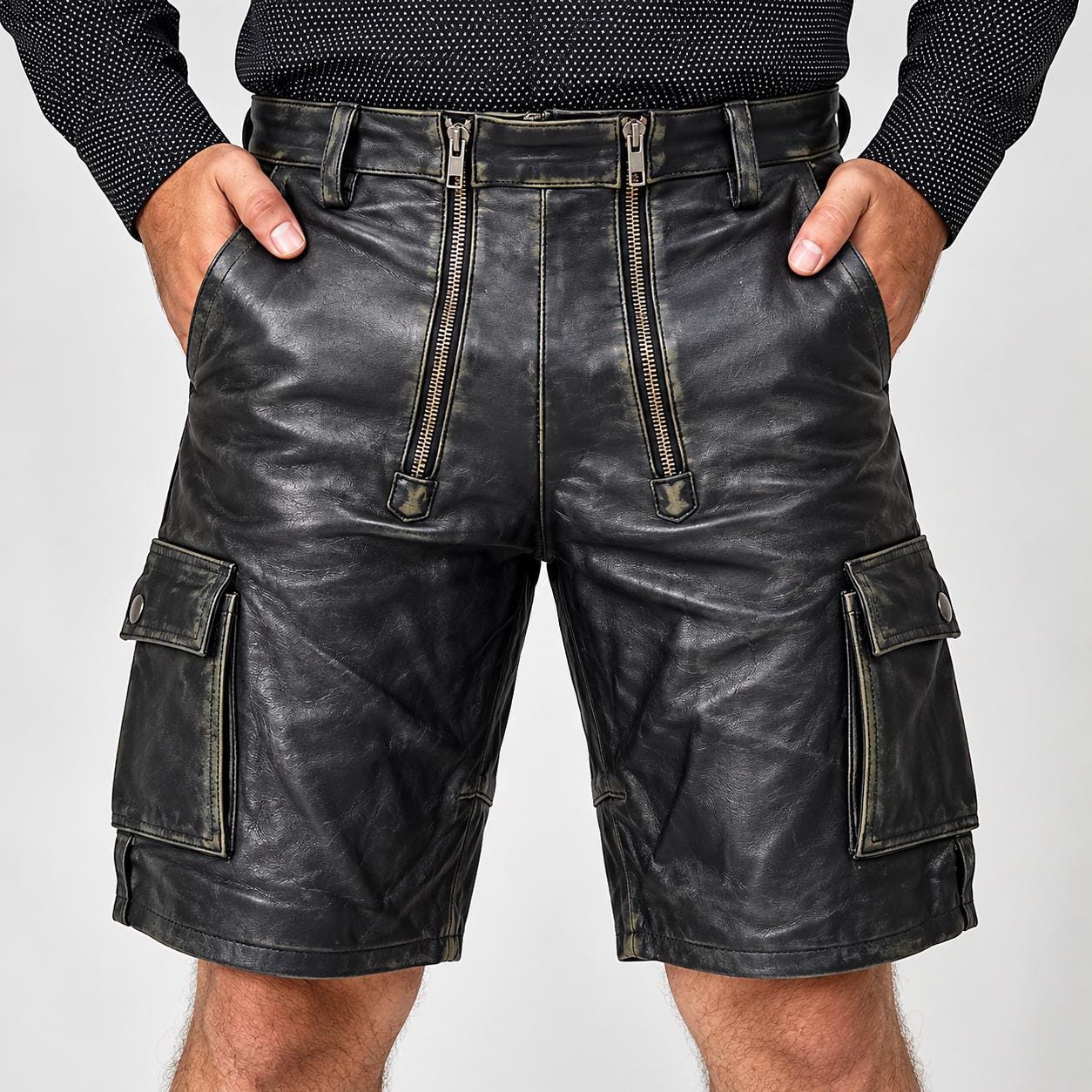 80s Leather Shorts - Etsy UK