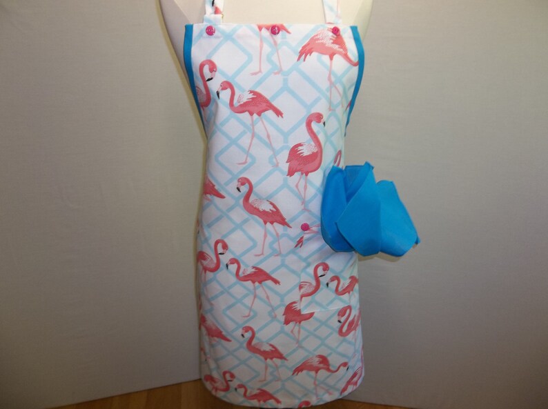 Bright Flamingo/'s And Stripes Market Apron