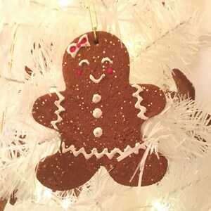 Gingerbread Girl, solid cinnamon Christmas ornament