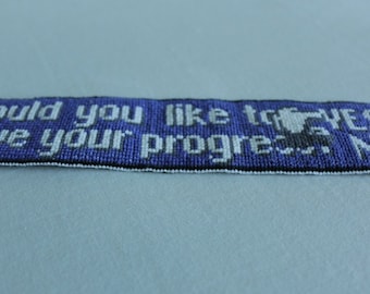 Save your progress - Cross Stitch bookmark - PATTERN ONLY