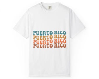 Copia della maglietta Piragua Cart, regalo nostalgico portoricano Boricua, maglietta tinta in capo Comfort Colors