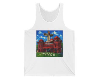 Canotta Ponce Parque de Bombas, regalo Ponce Boricua di Porto Rico, canotta in jersey unisex Bella Canvas